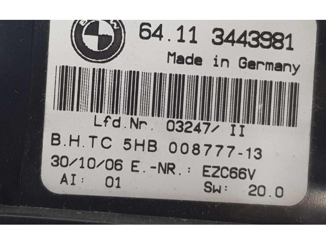 Блок управления климат-контролем 64113443981, 64113443981   BMW X3 E83
