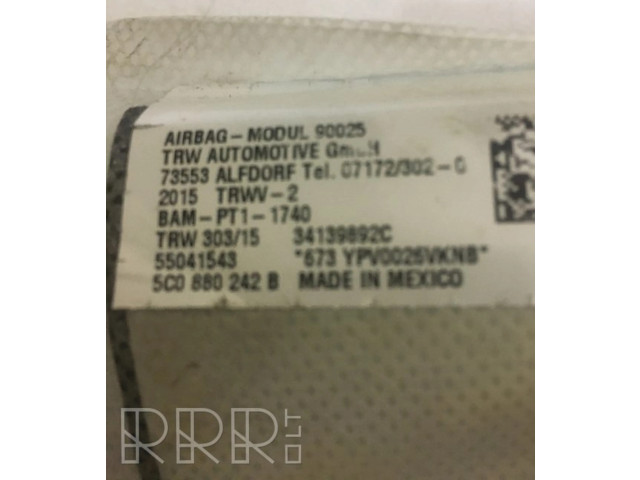 Подушка безопасности в сиденье 5C0880242B, 55041543 Volkswagen Jetta VI