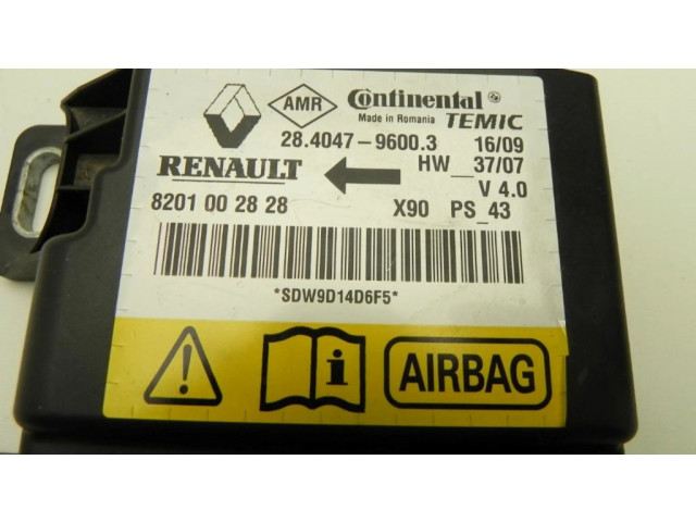 Блок подушек безопасности 8201002828   Dacia Sandero