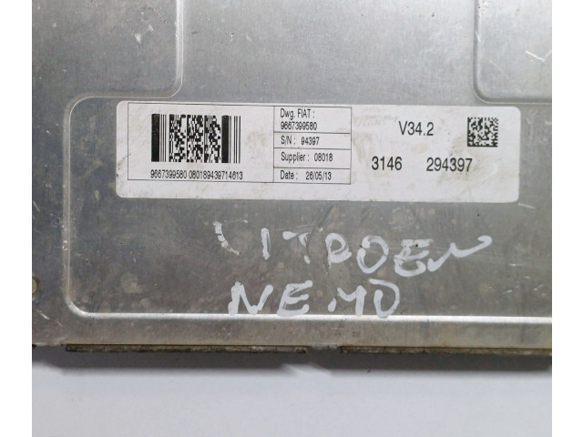 Блок управления двигателя 9667399580, V342 Citroen Nemo