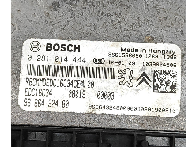 Блок управления двигателя 9666432480, 0281014444 Citroen Nemo