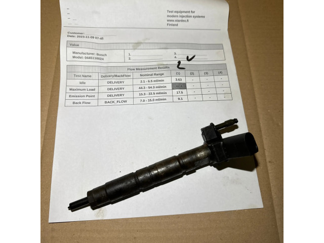 Vstřikovač 0445116024, B51E9 BMW X5 E70 pro naftový motor 3.0 N57D30A