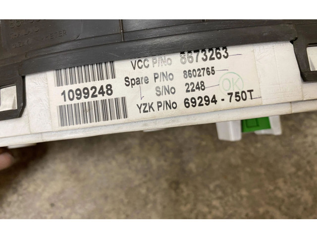 Панель приборов 8673263, 8673802 Volvo V70