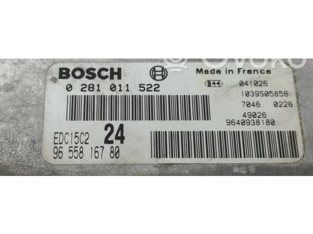 Блок управления двигателя 0281011522 Lancia Phedra