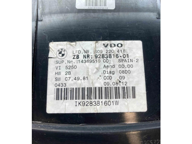 Přístrojová deska BMW X1 E84 2009 9283816, A2C53283617