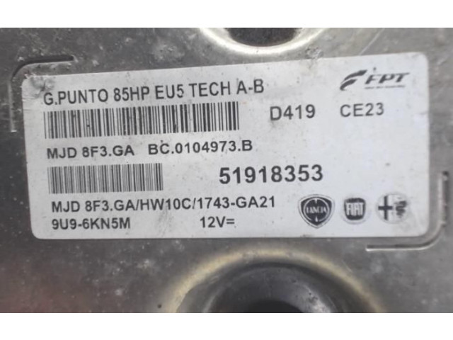 Řídící jednotka 51918353   Fiat Punto Evo 2012