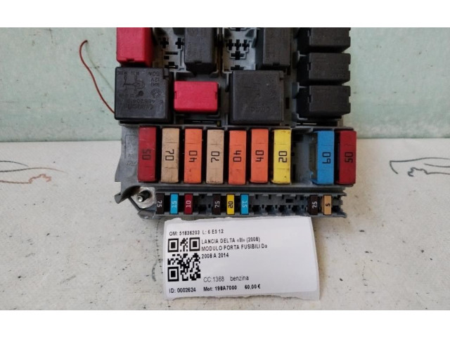 Блок управления 51836203, 198A7000 Lancia Delta III