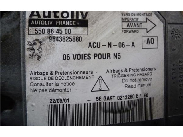 Блок подушек безопасности 550864500, 9643825880   Peugeot 306