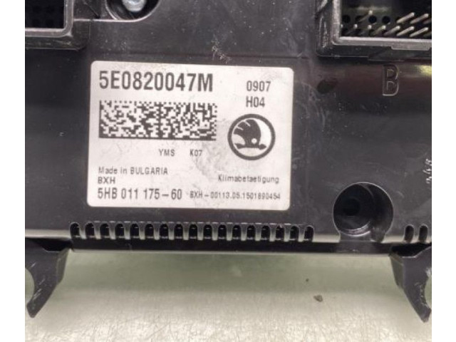 Блок управления климат-контролем 5E0820047MYMS Skoda Octavia Mk3 (5E)