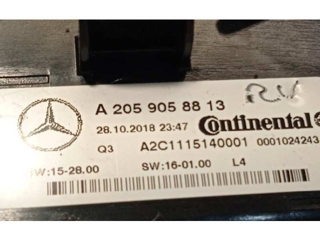 Блок управления климат-контролем A2059058813, 2059058813   Mercedes-Benz GLC X253 C253
