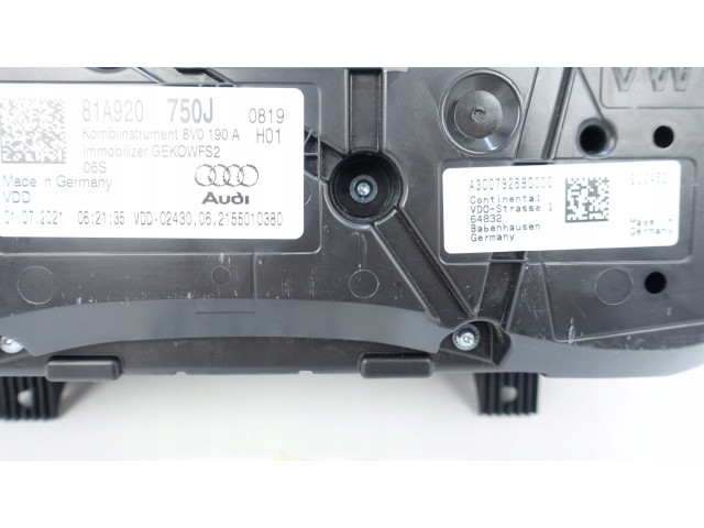 Панель приборов 81A920750J, 81A920750J Audi Q2 -