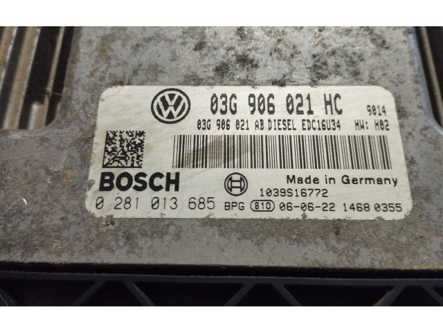 Блок управления двигателя 03G906021HC, 0281013685 Volkswagen Golf Plus