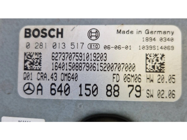 Řídící jednotka A6401508879, 0281013517 Mercedes-Benz A W169 2007