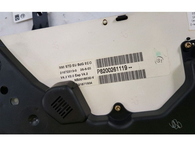 Спидометр (приборный щиток) 8200261119, Z0-7407G   Renault Clio II   