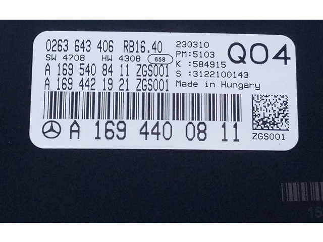 Панель приборов A1694400811, E3-A1-7-2   Mercedes-Benz A W169       
