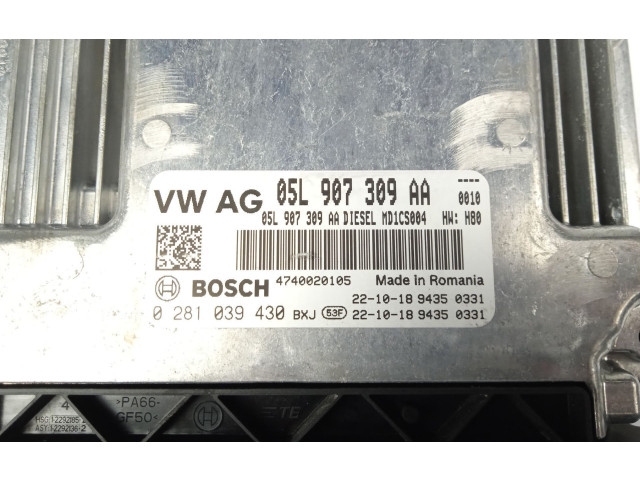 Блок управления двигателя 05L907309AA, 0281039430 Volkswagen Caddy
