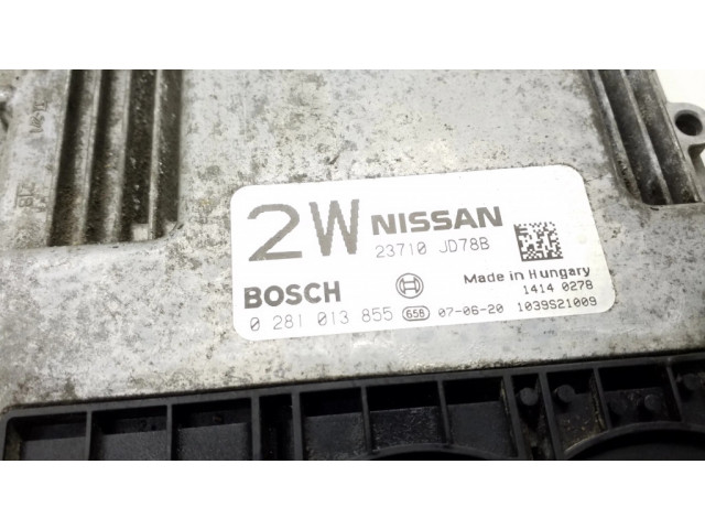 Řídící jednotka 23710JD78B, 0281013855 Nissan Qashqai 2009