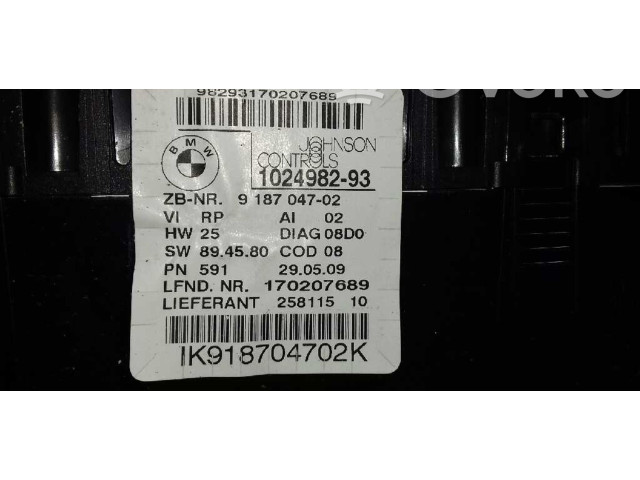Přístrojová deska  BMW 1 E81 E87 2009 918704702, 102498293  