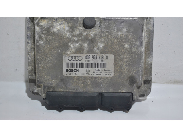 Блок управления двигателя 038906018BA, 0281001756   Audi A3 S3 8L