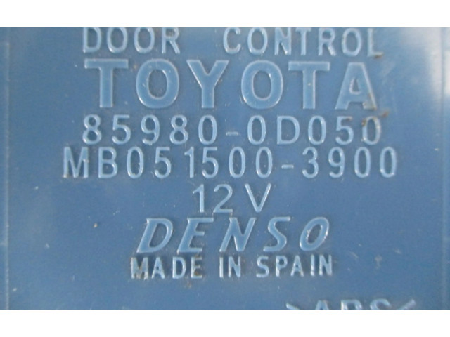 Řídící jednotka 859800D050, 859800D050 Toyota Yaris Verso 2004