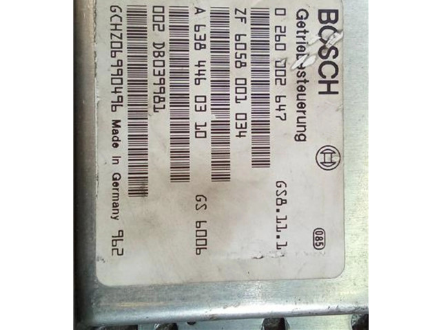 Блок управления коробкой передач A6384460310, 0260002647   Mercedes-Benz Vito Viano W638