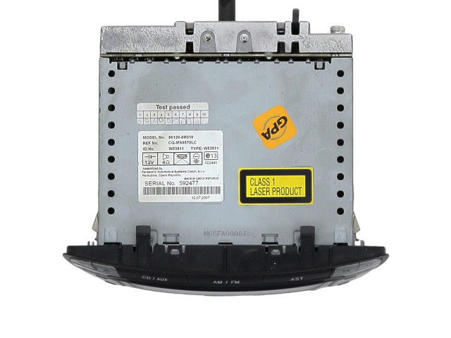 Поршень Радио/ проигрыватель CD/DVD / навигация CFA 6564K6, M0-8641R Peugeot 107