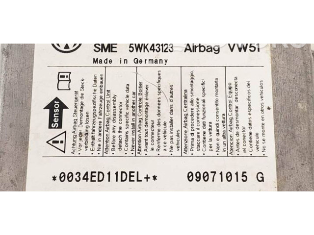 Блок подушек безопасности 5WK43123, 0034ED11   Skoda Fabia Mk1 (6Y)