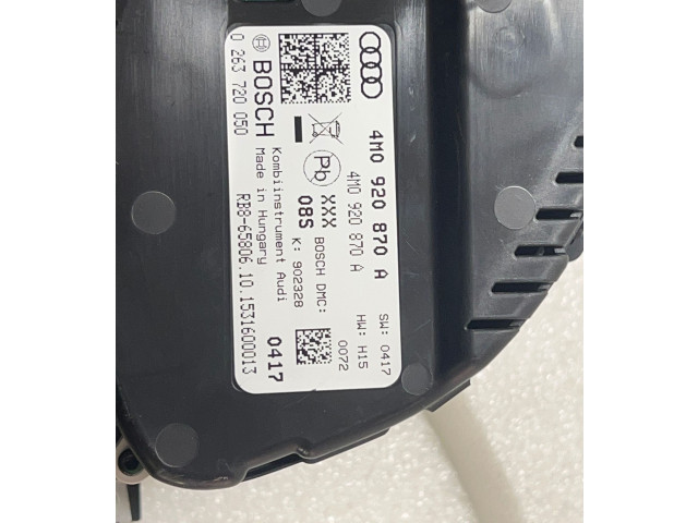 Přístrojová deska Audi Q7 4M 2018 4M0920870A, 0263720050