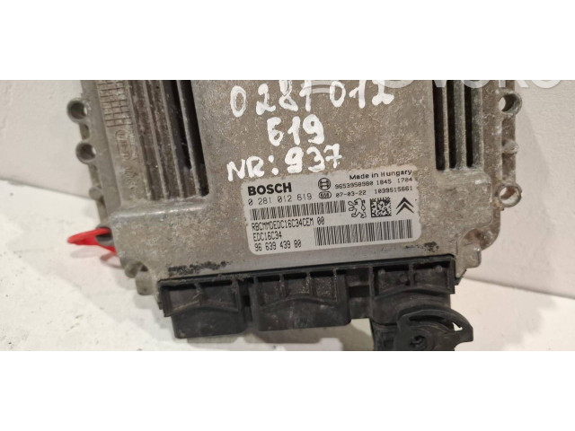 Блок управления двигателя 0281012619, 9653958980 Citroen Berlingo