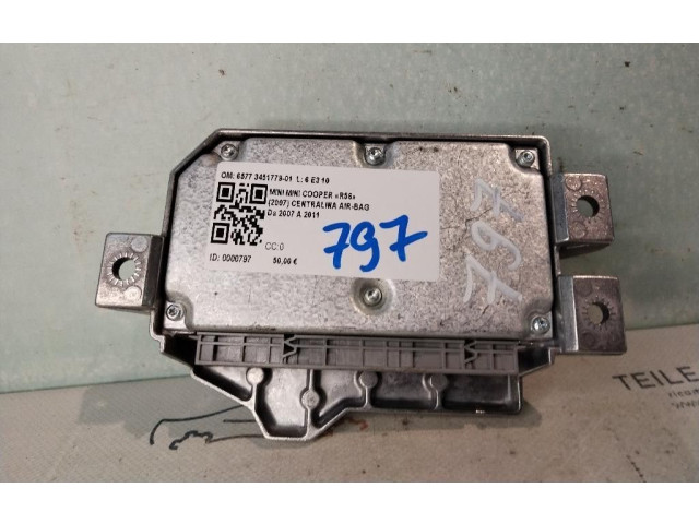 Блок подушек безопасности 65773451779-01, 65773451779-01   Mini One - Cooper Coupe R56