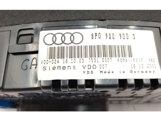 Панель приборов 8P0920900D Audi A3 S3 8L