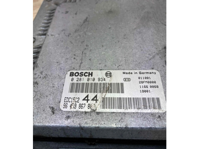 Řídící jednotka 9645986780, 0281010934 Peugeot 806 2000
