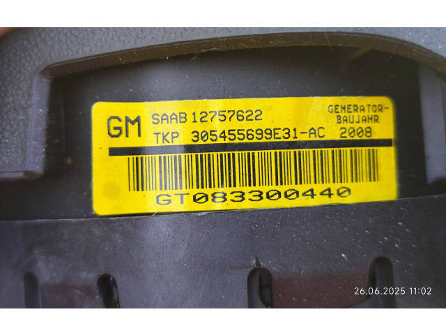 Подушка безопасности водителя 12757622, GT083300440 Saab 9-5