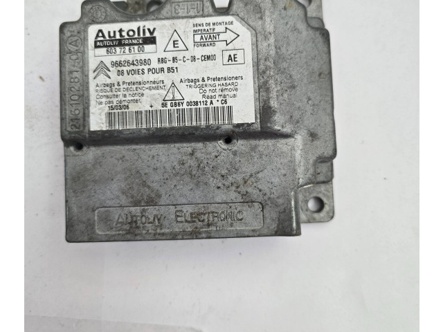 Блок подушек безопасности 9662643980, 603726100 Citroen C4 I