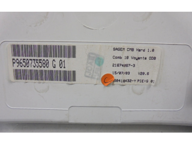 Панель приборов P9660225780 Alpine C2