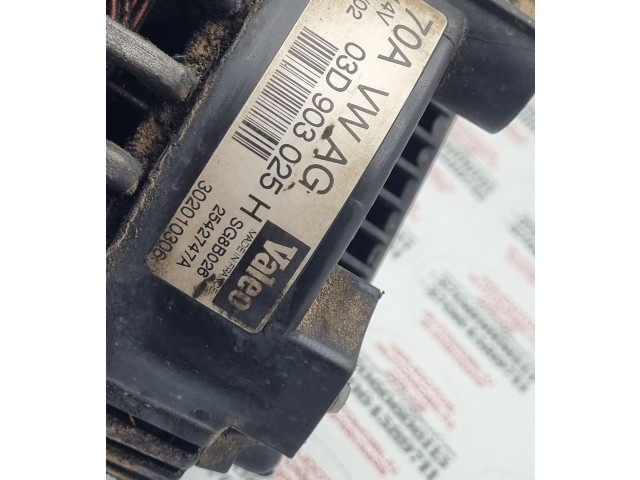 Генератор 03D903025H   Volkswagen Polo IV 9N3      
