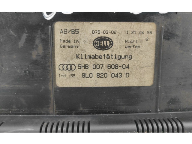 Блок управления климат-контролем 8L0820043D   Audi A3 S3 8L