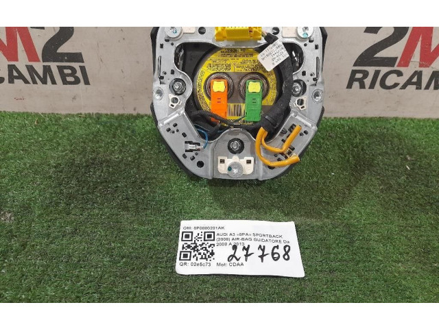 Подушка безопасности водителя 8P0880201AK, 8P0880201AK Audi A3 S3 A3 Sportback 8P