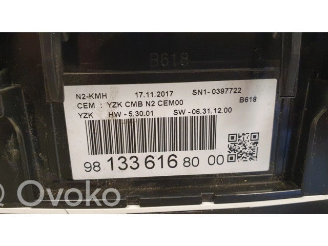 Přístrojová deska Citroen C3 2017 981336168000, 133616