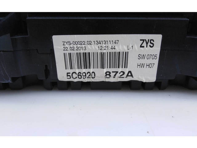 Панель приборов 5C6920872A, E2-A1-3-2 Volkswagen Jetta VI