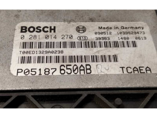 Блок управления двигателя P05187650AB, 0281014270   Jeep Patriot