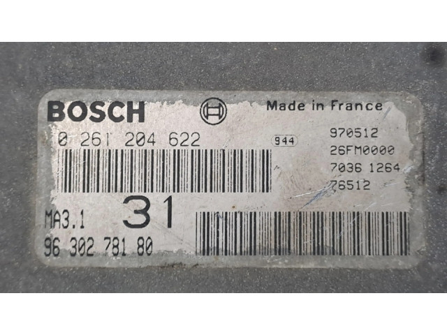 Řídící jednotka 9630278180 Peugeot 106 1997