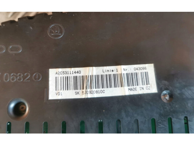 Панель приборов 5J0920810C   Skoda Fabia Mk2 (5J)       