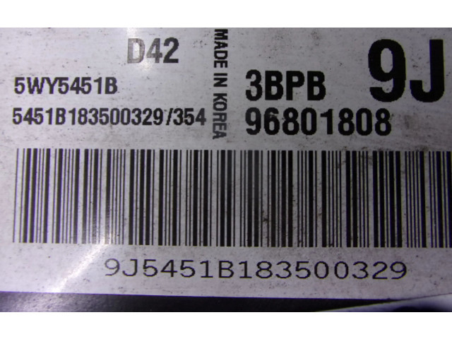 Блок управления двигателем Блок управления 96801808, 96801808   Chevrolet Matiz