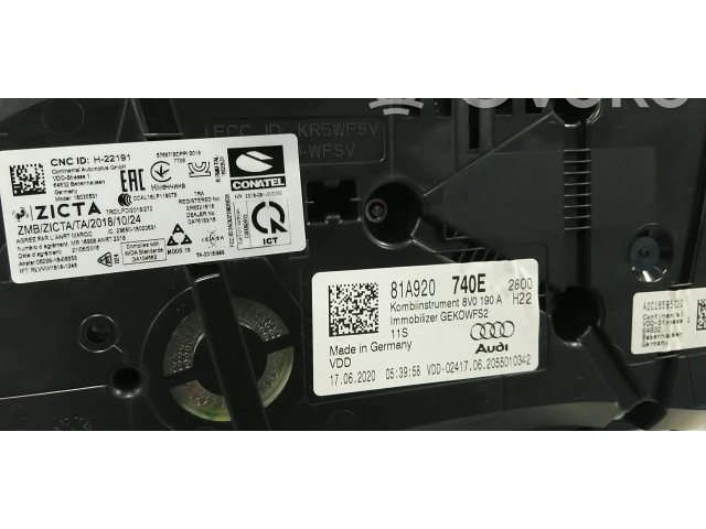 Панель приборов 81A920740E   Audi Q2 -       