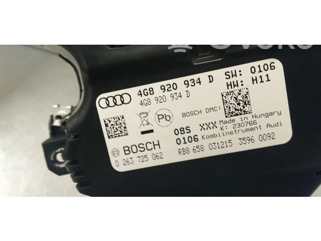 Přístrojová deska Audi A6 S6 C7 4G 2016 4G8920934D