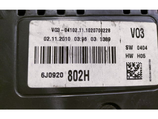 Přístrojová deska  Seat Ibiza IV (6J,6P) 2010 6J0920802H  