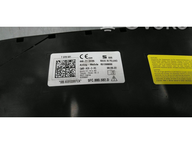 Подушка безопасности в сиденье 5FC880582D, 5FC880582F   Cupra Formentor