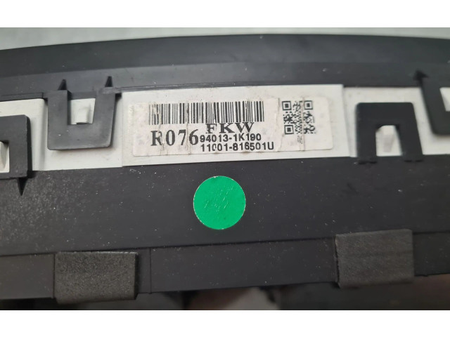 Панель приборов 940131K190, 11001816501U   Hyundai ix20       