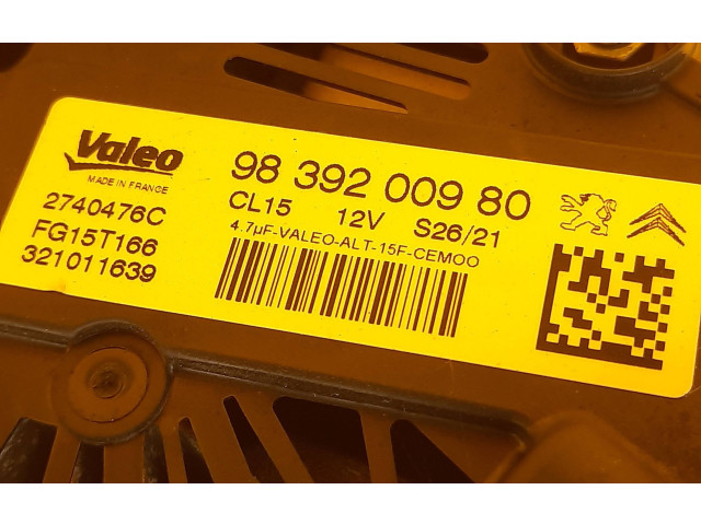 Генератор 9839200980, 9839200980   Citroen C5 X      